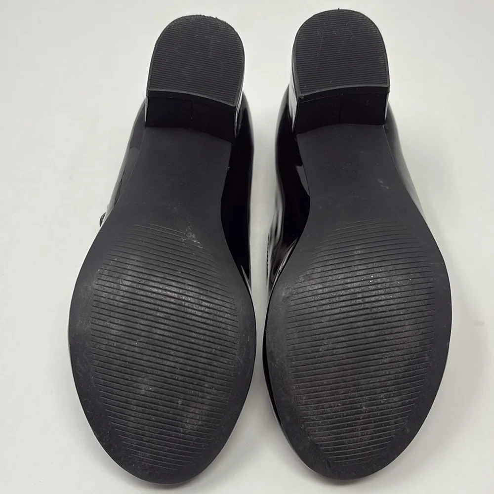 HARPER CANYON: Shiny Black Dress Shoes, Kids Size 13M. Double Buckle
